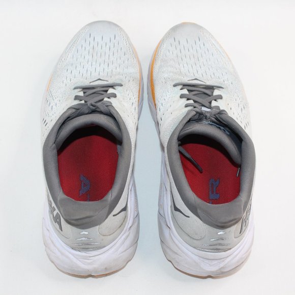 Hoka Clifton 8 White Grey Yellow Mens Road Running Shoes 119393 Size 11.5D #142 - Picture 6 of 14